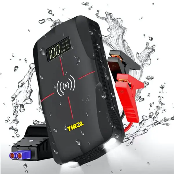 Tirol 13000Mah Super Condensator Digitale Draadloze Opladen 6V 12V 24V Power Bank Auto Batterij Jump Starter voor Auto