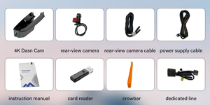 Phía Trước Và Phía Sau Máy Ảnh Xe DVR Ghi Âm Dashcam Sony Starvis 2 Ống Kính Kép Wifi 4K Hidden Camera Cho Ford Xích đạo Ecoboost 225 2021 - Product Image 4