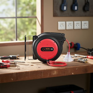 Enrollador de Cable Retráctil de 80 Pies, 12AWG, 3C SJTOW, 2 Tomas de Corriente para Uso en Electrodomésticos - Product Image 2