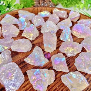 Pierres brutes de cristal de quartz rose Aura, cristal de roche naturel pour la décoration d'aquarium, décoration intérieure, cadeaux de cristal pour débutants - Product Image 2