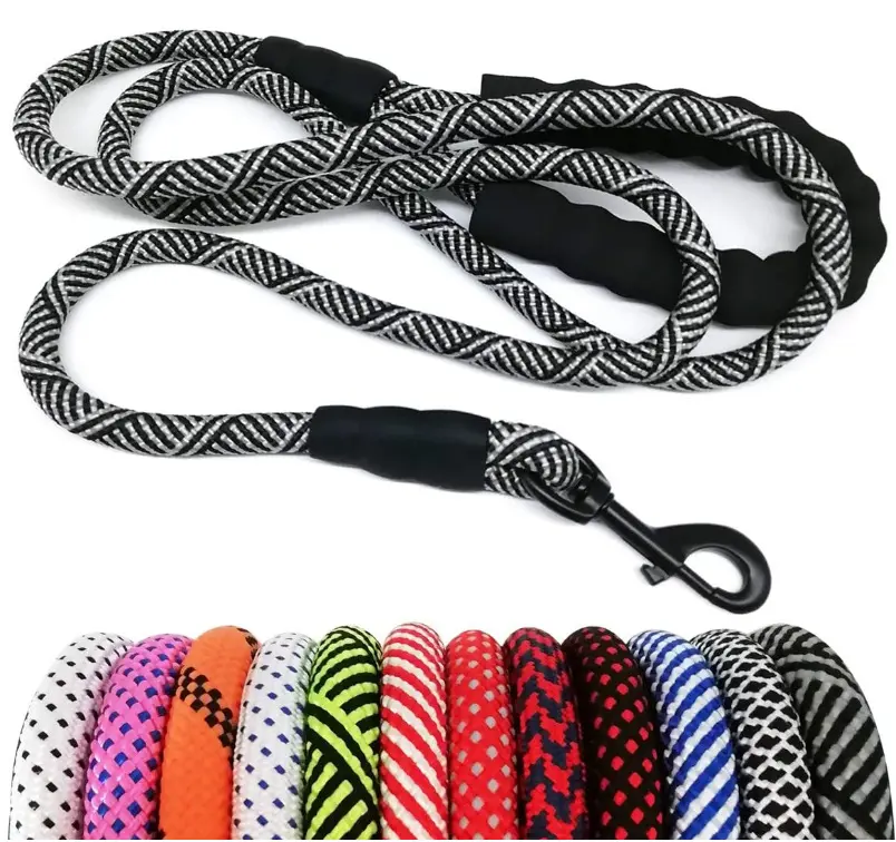 Pet nylon large and medium sized dog soft padded handle multi specification dog leash leash