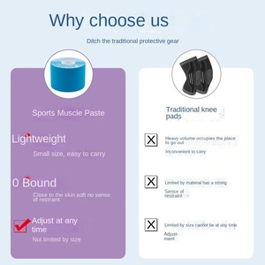 مصنع القطن الرياضية الشريط تأثير العضلات ضمادة التصحيح للصدر الركبة الكوع معدات واقية اللياقة البدنية بقعة رفع ضمادة - Product Image 2