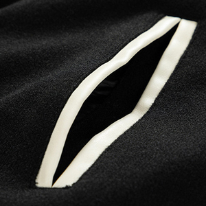 Giacca da Baseball <span class=keywords><strong>Varsity</strong></span> Unisex Autunnale con Maniche in PU, Monopetto con Bottoni a Pressione, 100% Poliestere, Stampa Personalizzata OEM - Product Image 4