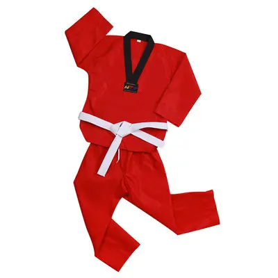 Uniforme da Karate Gi per arti marziali con cintura per bambini e adulti