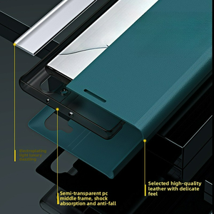 Para <span class=keywords><strong>Xiaomi</strong></span> 13T Mirror Effect Smart View Phone Case Cierre magnético Flip Stand Tpu PC Hybrid Phone Cover Case - Product Image 4