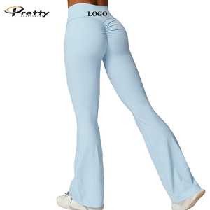 Leggings de gymnastique de yoga pour <span class=keywords><strong>femme</strong></span> en gros taille haute évasée pantalons de sport de danse décontractés vêtements de sport d'entraînement de fitness pour <span class=keywords><strong>femme</strong></span> - Product Image 1