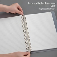 Carnet à anneaux A5 grand format rechargeable avec couverture en PP, classeur à anneaux métalliques, dossier de documents, vente en gros, idéal comme cadeau