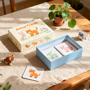 Cartes Flash Personnalisées en Lot sur le Thème des Animaux (Papier) pour l'Éducation Précoce – Couleur, Taille et Logo Personnalisables – Marque Culturalpuzzle - Product Image 1