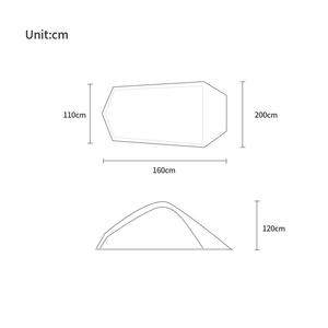 Lightweight Four-season Double-layer One Bedroom <b>Waterproof</b> Windproof Breathable Foldable Dome <b>Tent</b> for 1-2 People Outdoor - Product Image 5