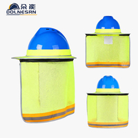 DOLNESRN Pare-soleil détachable à fermeture éclair, réfléchissant, à bord large et en maille respirante pour casque de sécurité – Vente en gros usine