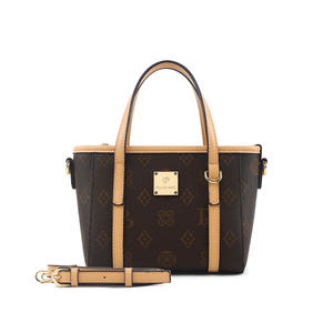 빈티지 럭셔리 여성용 크로스 바디 버킷 백 인쇄 된 바구니가있는 핸드 헬드 핸드백 다목적 유행 숄더백 - Product Image 1