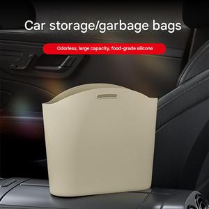 Bolsa de Basura para Auto, Contenedor de Basura Colgante de Silicona, Organizador Impermeable para Accesorios Interiores de Vehículos - Product Image 5