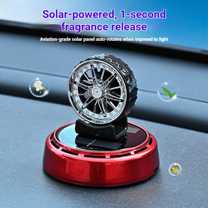 Nuevo Adorno Decorativo Metálico para Neumáticos de Coche, con Energía Solar, Aromaterapia Creativa, Eliminador de Olores, Reemplazable - Product Image 3