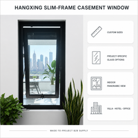 Store enrouleur fin noir mat Hangxing pour fenêtre à battant, tailles personnalisées, pour ville, villa, hôtel, bureau, fournisseur en gros