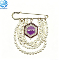Broche de Sororité Grecque NCNW 1935 du Conseil National des Noirs, en Cristal Violet, pour Femmes, Accessoires, Charme, Bijoux, Cadeaux