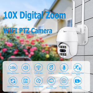 Caméra de surveillance <span class=keywords><strong>6</strong></span> millions de pixels HD CMOS, vision nocturne couleur, extérieure, WiFi, IP66, étanche, H.265, double flux, <span class=keywords><strong>audio</strong></span> bidirectionnel - Product Image 2