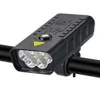 10000mAh 자전거 라이트 USB 충전식 5000 루멘 자전거 헤드 라이트 6T6 LED 슈퍼 밝은 손전등 전면 조명 및 후면 조명