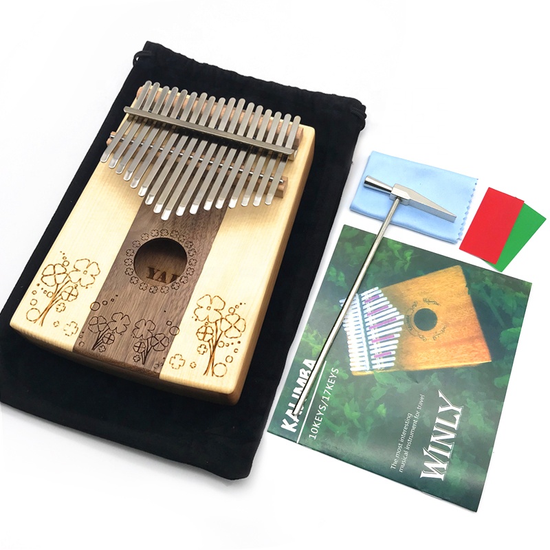 17 клавиш Пальчиковое пианино для начинающих калимба Mbira Пальчиковое пианино с обучающей книгой Мелодия молоток