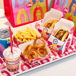 Caja de Papel Personalizada para Alimentos, Caja Plegable Pequeña de Cartón para Hamburguesas, Papas Fritas, Sándwiches, Caja para Llevar con Logotipo Impreso - Product Image 1