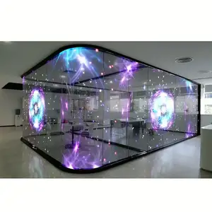 Indoor/Outdoor Sticky Flexible Adhesive Soft Transparent Led Film Window Display Screen On Glass For Store Window Custom Size