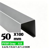 Système de déflecteurs en aluminium en U au design classique 50x100mm, insonorisant, ignifuge et décoratif pour hôpitaux