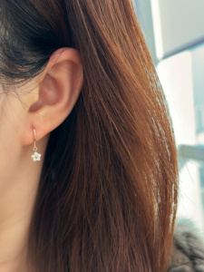 Pendientes de Diamantes Naturales de 0.26CT en Oro Real de 18K, Joyería Fina Au750 para Mujer, Gran Venta de Xinfly - Product Image 6