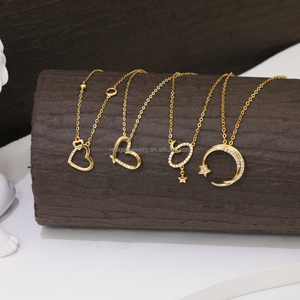 Colliers de joaillerie fine en or jaune massif 18 carats AU750 avec diamants naturels, design spécial, collier populaire en pierres précieuses pour femmes - Product Image 5