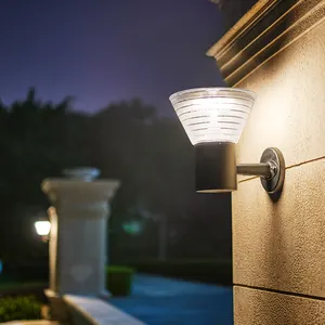 Lampe murale jaune rvb, lumière nordique or solaire lune moderne ronde Led cristal coin fournisseurs carré lumières de jardin extérieur