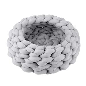 Cesta hecha a mano para mascotas, cama para gatos de ganchillo, muebles de poliéster, sofá de punto grueso, cueva para gatos, nido, casa para mascotas - Product Image 1