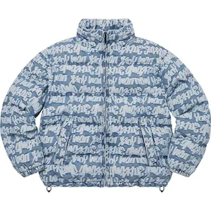 DiZNEW 디자이너 퍼프 패딩 코트 Oem 로고 대형 자카드 남성 다운 버블 겨울 맞춤 호흡기 자켓
