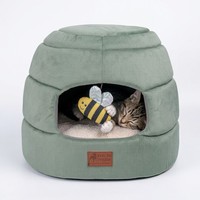 Fabricant, vente en gros, lits pour chats en éponge personnalisés avec logo, nid douillet pour chats d'intérieur