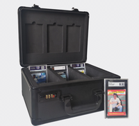 Boîte de rangement pour cartes en aluminium à 3 compartiments avec serrure à double combinaison pour cartes de sport PSA BGS CSG TCG