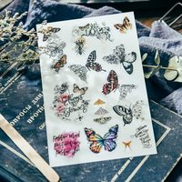 Personnalisé Vintage Frotter Sur Transfert Autocollant Albums Autocollants Scrapbook Journal Autocollant pour DIY Art Craft