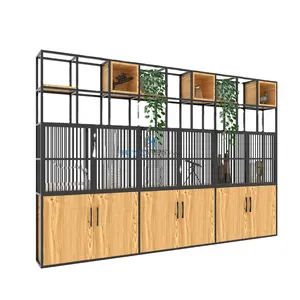 Factory Direct Supply Moveable Stand Customized Library Bookcase Bookshelf Wood Rack Holder Unit Metal Living Room Furniture