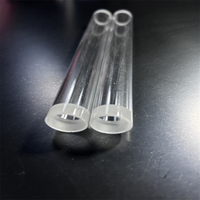 Tubo Doble de Cuarzo Puro 99.99% Resistente al Calor, Personalizado de Fábrica, Sílice Fundida Transparente para Doblado, Soldadura y Corte
