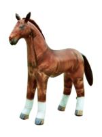 Mainan Dekorasi Model Hewan Simulasi Zebra Jerapah Singa Gajah PVC Hewan Kebun Binatang Tiup
