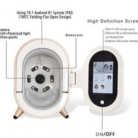 Analyseur de peau intelligent 3D Face Magic Mirror AI avec caméra LED HD et détection d'hydratation, appareil d'analyse cutanée pour salon de beauté.