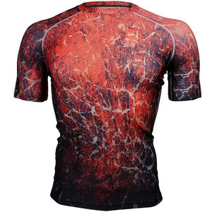 <b>Men's</b> Breathable Sublimation Compression Rash Guard Shirts <b>Tops</b> <b>Swim</b> Surf Quick Dry Eco-Friendly Polyester Spandex Sportswear - Product Image 1