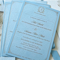 Carte de vœux de mariage de luxe personnalisée de haute qualité avec impression numérique, papier cartonné fantaisie, impression offset sur mesure, logo en feuille d'aluminium