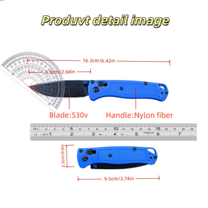 Navaja de bolsillo de emergencia con diseño de punta caída, mango de fibra de nailon, apertura con pomo de pulgar, personalización profesional. - Product Image 6