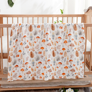 ผ้าห่อตัวเด็กทารกผ้าโปร่ง6ชั้นผ้า100% นุ่ม - Product Image 1