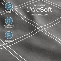 Parure de draps Queen Size de luxe 1800 fils ultra-douce en microfibre hydro-brossée toutes saisons, poches profondes, ajustement facile, 4 pièces, directement de l'usine