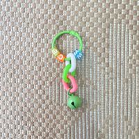 Porte-clés pendentif créatif à maillons de chaîne, couleur vent, pour carte DIY, accessoire 30mm, breloque de sac clochette
