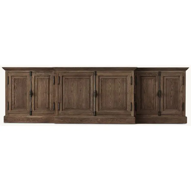 Terbaik elegan gaya Amerika kabinet TV kayu oak mewah kabinet ruang tamu kelas atas