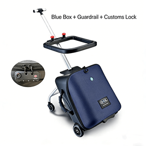 Tas Koper Lunak 2 in 1 dengan Roda Kereta Dorong Bayi yang Dapat Dilepas, Ukuran Sedang 20 Inci, Ringan, Modern, Bahan PC Tahan Air - Product Image 6