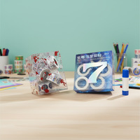Boîte d'affichage pliable transparente en RPET écologique personnalisée, emballage en plastique PET transparent pour fournitures de bureau, soins personnels
