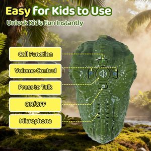 EPT Dinosaur - Juego de <span class=keywords><strong>2</strong></span> Walkie Talkies de Largo Alcance (1000 Pies) para Niños y Niñas de 3, 4, 5 y 6 Años, Juguetes para Campamento y Senderismo - Product Image 3