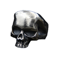 Bague Crâne Rétro BOCAI en Argent S925 pour Homme, Design Original Personnalisé, Bijou Hip-Hop Punk en Argent, Bague de Mariage