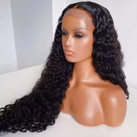 Proveedor de Pelucas de Cabello Humano Alibaba, Peluca de Cabello Ondulado Profundo con Frente de Encaje 13x6, Alta Densidad, Encaje HD Transparente, Peluca Rizada con Frente de Encaje