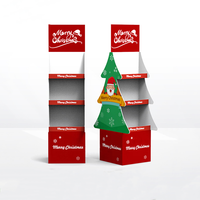 Support d'affichage en carton recyclé écologique personnalisé pour les aliments et les collations, idéal pour le Nouvel An et Noël, impression offset 4 couleurs pour les supermarchés